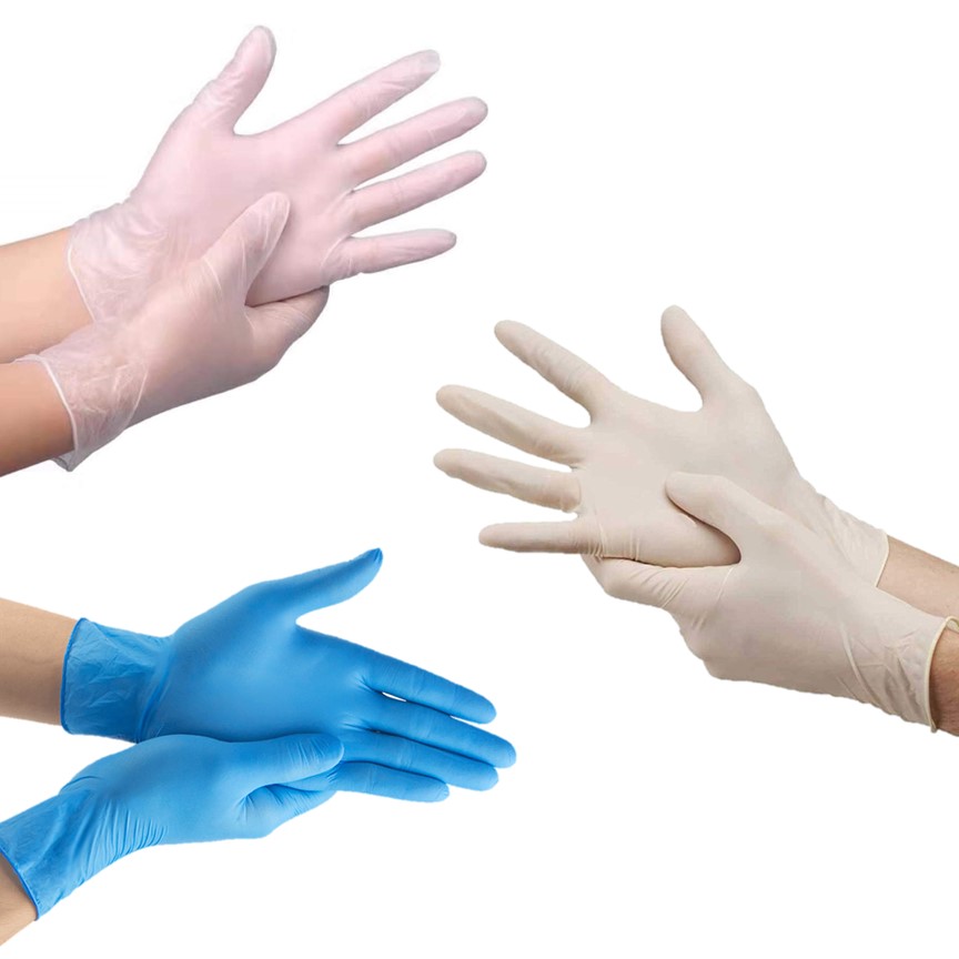 Safety Disposable Vinyle Latex Nitrile Examination Gloves