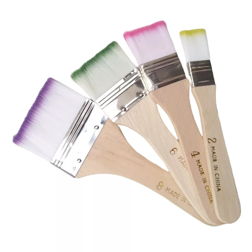 Plaid 50557E Flat Brush, (2-Piece), Gold Taklon - Import It All