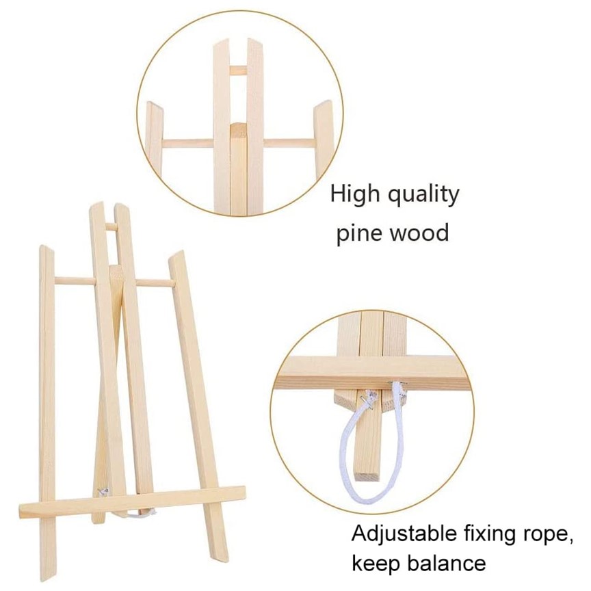 Tabletop Wooden Easel High Quality Natural Pine Wood eStationers