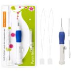 Magic Embroidery Pen Kit, Embroidery Punch Needle Pen Set, with Adjustable Embroidery Pen, 2 Threaders, 3 Sizes Needles, for Home DIY Embroidery Sewing Crafts, Pillows