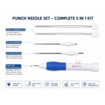 Magic Embroidery Pen Kit, Embroidery Punch Needle Pen Set, with Adjustable Embroidery Pen, 2 Threaders, 3 Sizes Needles, for Home DIY Embroidery Sewing Crafts, Pillows