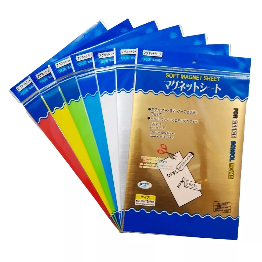A4 Soft Magnet Sheet Flexible Easy-Cut Color Magnetic Sheet for DIY ...
