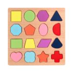Kids Educational Learning Toys Early Childhood Wooden Puzzles Letters Alphabet Number & Shapes For 1 2 3 4 5 Year Boy Girl Toddler Children Gift 20x20cm - Image 16