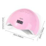 Powerful 48W SUN5 UV LED Nail Lamp with 24 lights, 4 timer modes, auto sensor, and LCD screen. Perfect for fast, even curing of gel nails and UV resin art.