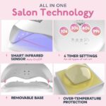 Powerful 48W SUN5 UV LED Nail Lamp with 24 lights, 4 timer modes, auto sensor, and LCD screen. Perfect for fast, even curing of gel nails and UV resin art.