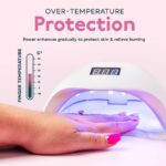 Powerful 48W SUN5 UV LED Nail Lamp with 24 lights, 4 timer modes, auto sensor, and LCD screen. Perfect for fast, even curing of gel nails and UV resin art.