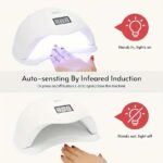 Powerful 48W SUN5 UV LED Nail Lamp with 24 lights, 4 timer modes, auto sensor, and LCD screen. Perfect for fast, even curing of gel nails and UV resin art.
