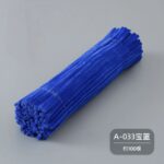 100pcs 12-inch velvet pipe cleaners (chenille stems) with soft plush texture. Flexible, twistable craft wires for DIY flowers, kids’ crafts, and school projects.