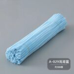 100pcs 12-inch velvet pipe cleaners (chenille stems) with soft plush texture. Flexible, twistable craft wires for DIY flowers, kids’ crafts, and school projects.