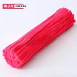 100pcs 12-inch velvet pipe cleaners (chenille stems) with soft plush texture. Flexible, twistable craft wires for DIY flowers, kids’ crafts, and school projects.