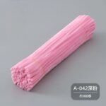 100pcs 12-inch velvet pipe cleaners (chenille stems) with soft plush texture. Flexible, twistable craft wires for DIY flowers, kids’ crafts, and school projects.