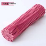 100pcs 12-inch velvet pipe cleaners (chenille stems) with soft plush texture. Flexible, twistable craft wires for DIY flowers, kids’ crafts, and school projects.