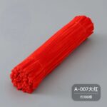100pcs 12-inch velvet pipe cleaners (chenille stems) with soft plush texture. Flexible, twistable craft wires for DIY flowers, kids’ crafts, and school projects.