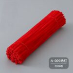 100pcs 12-inch velvet pipe cleaners (chenille stems) with soft plush texture. Flexible, twistable craft wires for DIY flowers, kids’ crafts, and school projects.