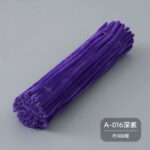 100pcs 12-inch velvet pipe cleaners (chenille stems) with soft plush texture. Flexible, twistable craft wires for DIY flowers, kids’ crafts, and school projects.