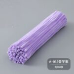 100pcs 12-inch velvet pipe cleaners (chenille stems) with soft plush texture. Flexible, twistable craft wires for DIY flowers, kids’ crafts, and school projects.