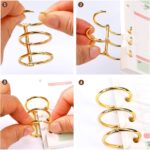 25mm 3-Ring Metal Binder Rings – Gold & Silver Loose Leaf Rings for Photo Albums, Scrapbooks, Resin Art Book Covers, Folders & DIY Crafts