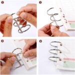 25mm 3-Ring Metal Binder Rings – Gold & Silver Loose Leaf Rings for Photo Albums, Scrapbooks, Resin Art Book Covers, Folders & DIY Crafts
