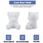 3D Teddy Bear Candle Mold – Silicone Resin Mold for DIY Candles, Epoxy Resin Casting, Chocolate, Candy, Soap & Craft Decoration