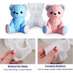 3D Teddy Bear Candle Mold – Silicone Resin Mold for DIY Candles, Epoxy Resin Casting, Chocolate, Candy, Soap & Craft Decoration