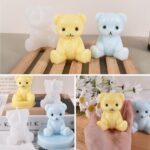 3D Teddy Bear Candle Mold – Silicone Resin Mold for DIY Candles, Epoxy Resin Casting, Chocolate, Candy, Soap & Craft Decoration