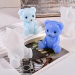3D Teddy Bear Candle Mold – Silicone Resin Mold for DIY Candles, Epoxy Resin Casting, Chocolate, Candy, Soap & Craft Decoration