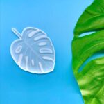 Small Monstera Leaf Coaster Silicone Mold – Palm Leaf Tray Resin Mold for DIY Coasters, Leaf Dish & Decorative Plates | 3.5×4.9 inch