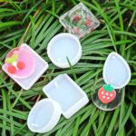 5pcs Silicone Resin Pendant Molds – Round, Square, Teardrop, Oval & Rectangle Shapes with Hanging Hole for DIY Jewelry, Necklaces, Earrings & Keychains