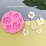 Daisy Flower Silicone Mold – Pastry, Cupcake, Chocolate, Soap, Candle & Fondant Cake Decoration Mold for Baking & DIY Crafts