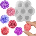 7-Cavity 3D Rose, Peony & Carnation Flower Silicone Mold – Floral Shape Mold for Fondant, Candle Making, Soap, Wax, Resin, Clay & Cake Decoration - Image 4