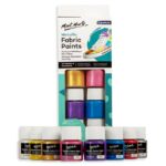Mont Marte Metallic Fabric Paints Signature 8pc x 20ml