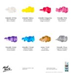 Mont Marte Metallic Fabric Paints Signature 8pc x 20ml - Image 2