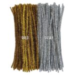 100pcs 12-inch velvet pipe cleaners (chenille stems) with soft plush texture. Flexible, twistable craft wires for DIY flowers, kids’ crafts, and school projects.