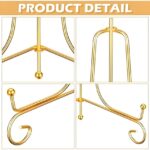 nikkah plaque stand, resin plaque stand, gold display stand, wedding plaque holder, decorative plate stand, photo frame stand, tabletop display holder, resin tray stand