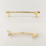 Gold Tree Branch Handle Pull – Metal Twig Design Tray & Cupboard Drawer Handle for Resin Trays & Furniture