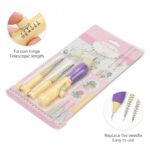 Magic Embroidery Pen Kit, Embroidery Punch Needle Pen Set, with Adjustable Embroidery Pen, 2 Threaders, 3 Sizes Needles, for Home DIY Embroidery Sewing Crafts, Pillows