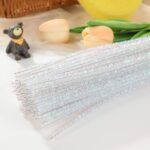 100pcs 12-Inch Iridescent Opal Holographic Pipe Cleaners | Twistable Metallic Tinsel Chenille Curly Stems | Sparkle Craft Wires for DIY Crafts and Decorations - Image 13