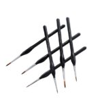 Keep Smiling 6-Piece Nylon Hook Line Detail Brush Set – Triangular Handle Fine Art Brushes (Sizes 000, 00, 0, 1, 2, 3)