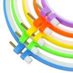 Supergrip Embroidery Hoop Set (5 Pieces) – Plastic Cross Stitch Rings (4.7" to 10.2") with Adjustable Screw for Perfect Fabric Tension
