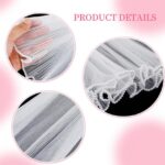Pearl Edge Wavy Organza Mesh Flower Wrapping Roll Korean Wrinkled Floral Tulle for Bouquet Packaging 11 Inches x 3.6 Meter