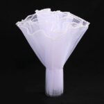 Pearl Edge Wavy Organza Mesh Flower Wrapping Roll Korean Wrinkled Floral Tulle for Bouquet Packaging 11 Inches x 3.6 Meter