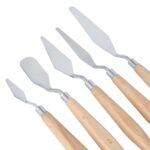 Vneeds 5-Piece Soft Flexible Palette Knife Set – High Elastic Stainless Steel Painting Tools for Acrylic, Oil & Sculpture Art