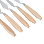 Vneeds 5-Piece Soft Flexible Palette Knife Set – High Elastic Stainless Steel Painting Tools for Acrylic, Oil & Sculpture Art