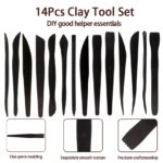 Keep Smiling 14-Piece Plastic Clay Tool Set – Professional Pottery, Ceramics & Clay Modeling Sculpting Tools