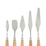 Vneeds 5-Piece Soft Flexible Palette Knife Set – High Elastic Stainless Steel Painting Tools for Acrylic, Oil & Sculpture Art