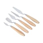 Vneeds 5-Piece Soft Flexible Palette Knife Set – High Elastic Stainless Steel Painting Tools for Acrylic, Oil & Sculpture Art