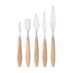 Vneeds 5-Piece Soft Flexible Palette Knife Set – High Elastic Stainless Steel Painting Tools for Acrylic, Oil & Sculpture Art