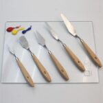 Vneeds 5-Piece Soft Flexible Palette Knife Set – High Elastic Stainless Steel Painting Tools for Acrylic, Oil & Sculpture Art