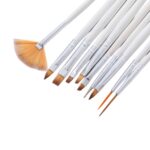 Keep Smiling 10-Piece Professional Fine Art & Nail Art Brush Set – Detail, Liner & Precision Painting Brushes