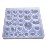 29-Cavity Gemstone Silicone Mold for Epoxy Resin Cabochons Round Teardrop Square Oval Heart Crystal Jewelry DIY Craft Mold